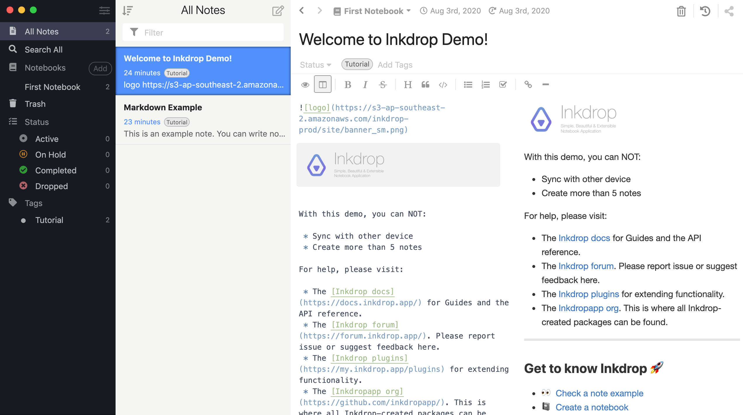 Notable Markdown application